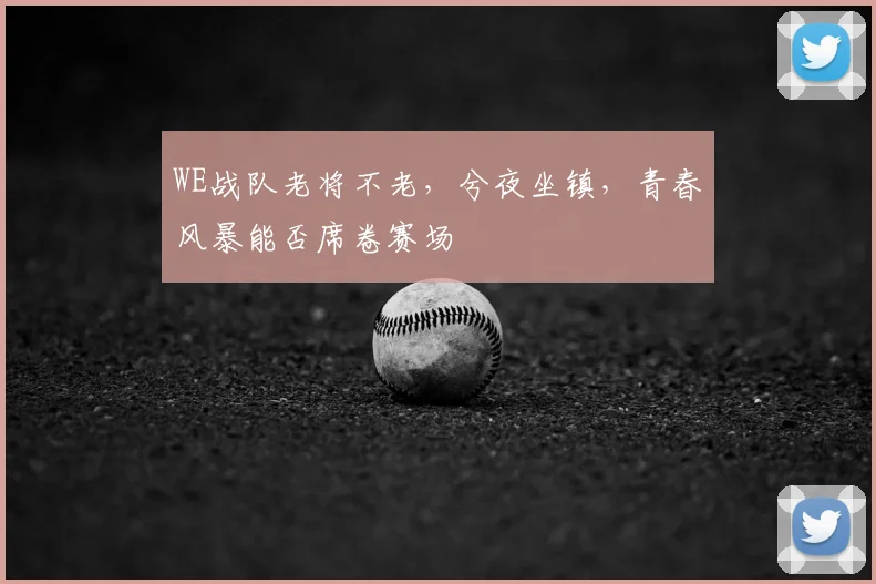 WE战队老将不老，兮夜坐镇，青春风暴能否席卷赛场